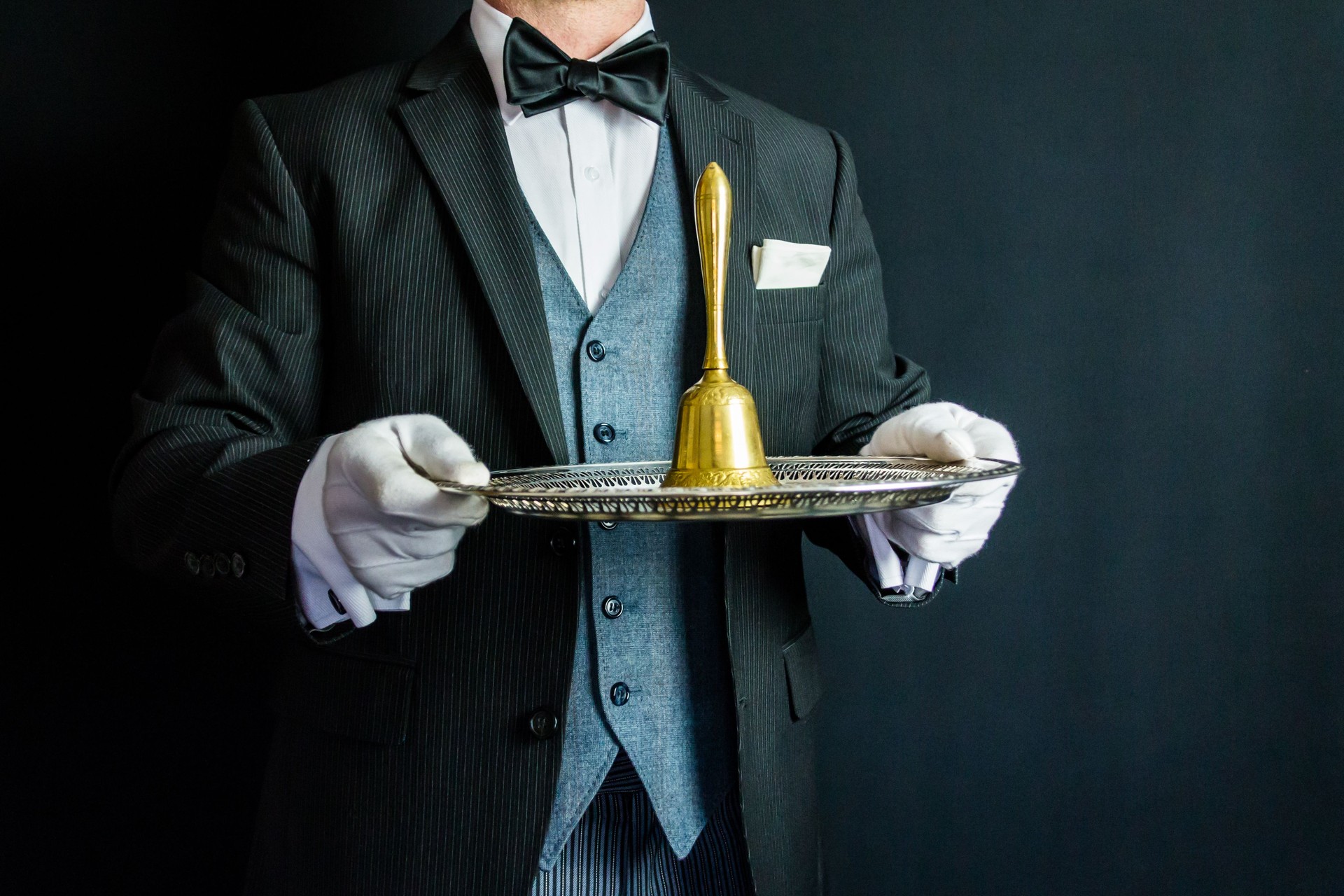 Butler With Bell and Tray